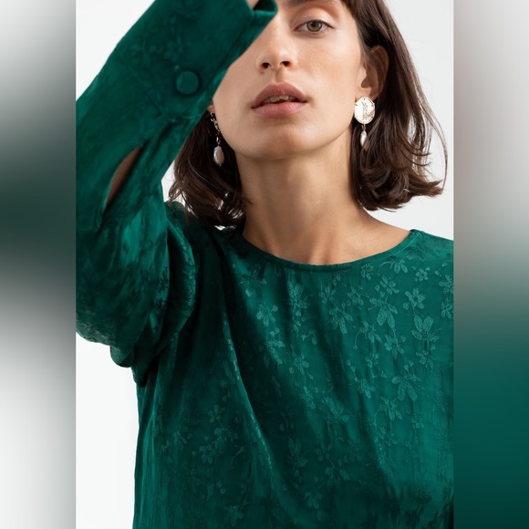 & OTHER STORIES Floral Jacquard Mini Dress size 8 - Picture 4 of 14